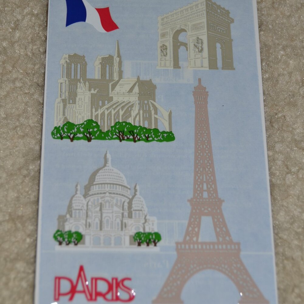 NIP Mrs GROSSMANS Grossman's 2 Sheets PARIS FRANCE TRAVEL SCRAPBOOKING Stickers